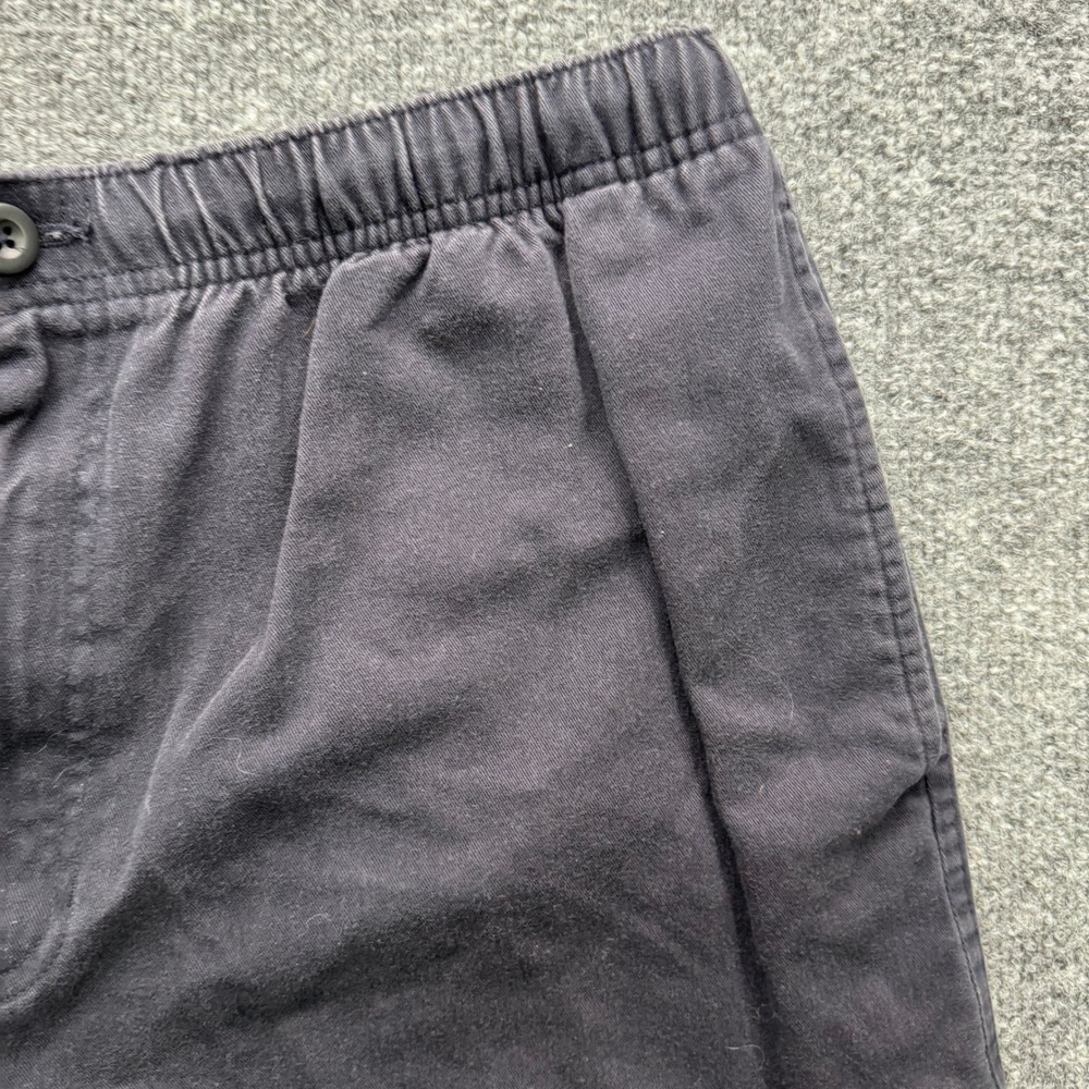 Lands End Elastic Waist Chino Shorts Mens M Black 5.5" Inseam Casual Twill - Picture 4 of 12